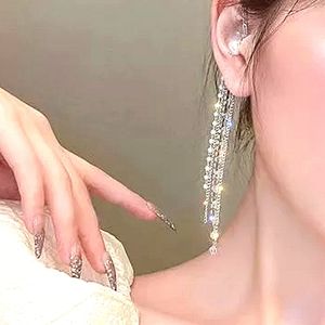 NWT BLING Buterfly Tassel Crystals & Rhinestones Silver Earrings.